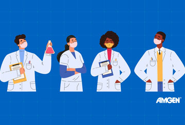 A group of people with medical items