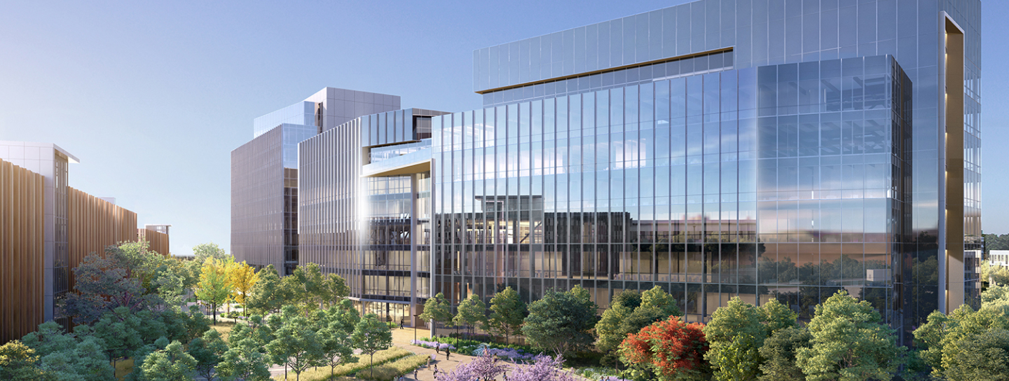 a building with glass windows