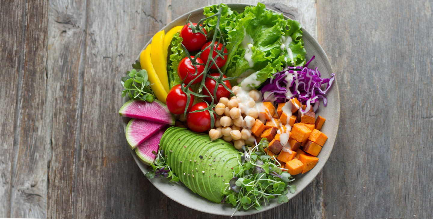 A bowl of healthy salad