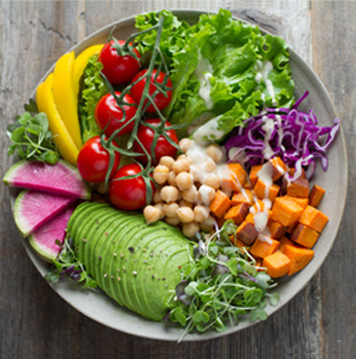 A bowl of healthy salad