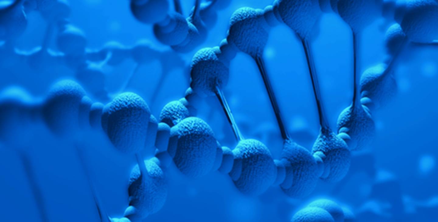 A dna sequence in blue