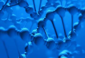 A dna sequence in blue