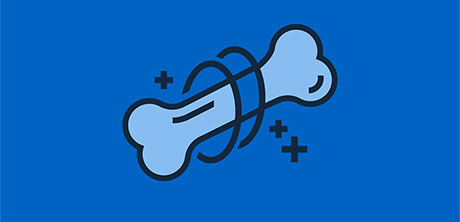 a blue and black bone